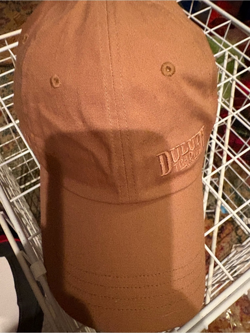 Duluth Trading Co Tan/Brown Embroidered Logo Baseball Cap